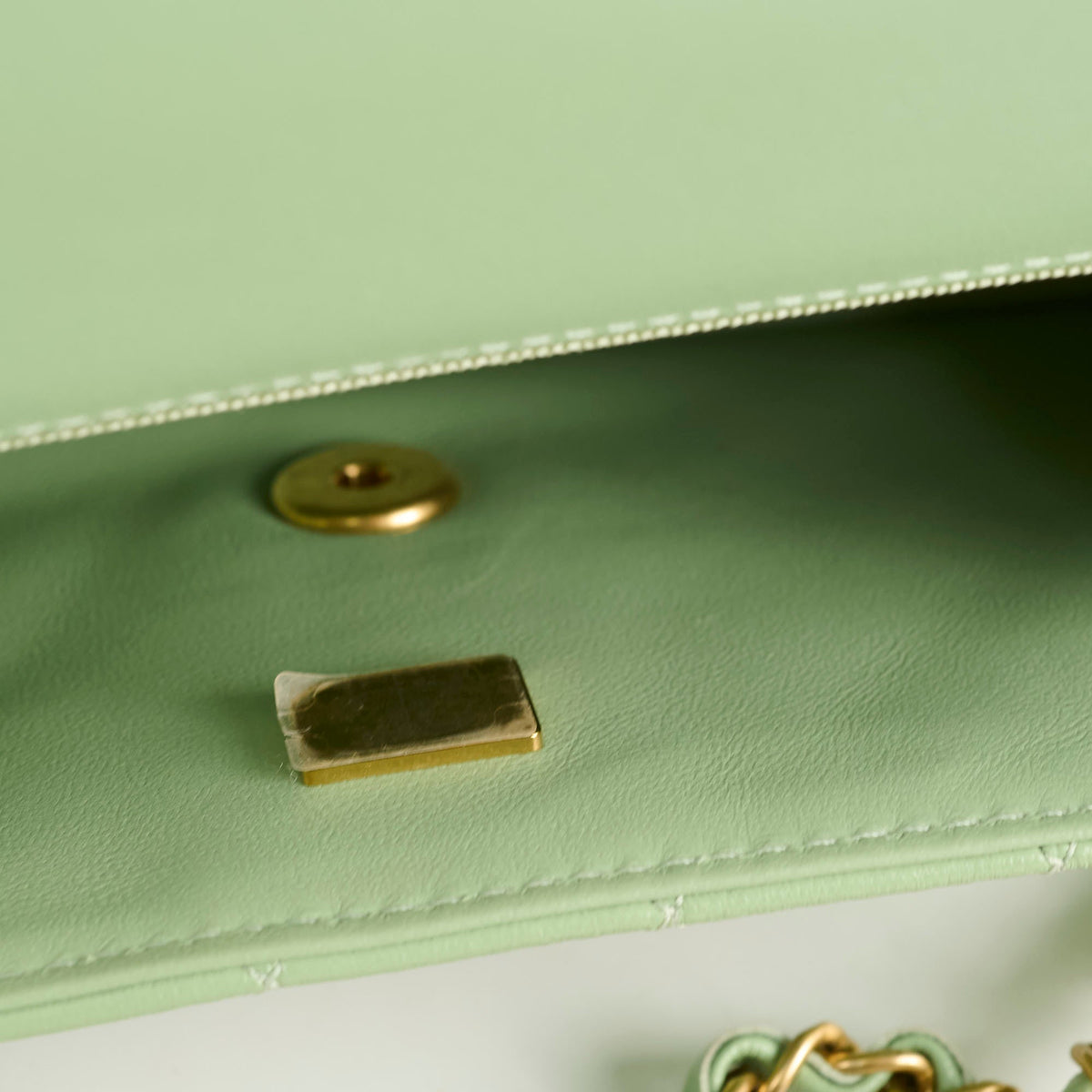 Chanel Mini Rectangular Top Handle Light Green Seasonal - photo 11