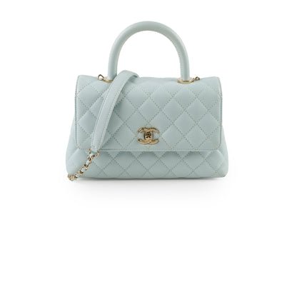 Chanel Coco Handle Small Caviar Light Blue - photo 1