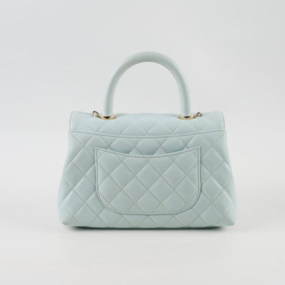 Chanel Coco Handle Small Caviar Light Blue - photo 2