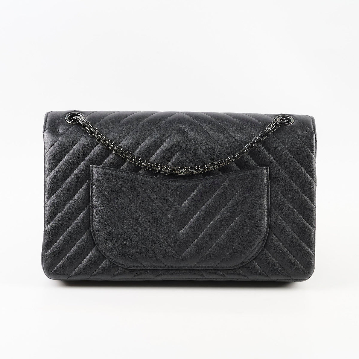 Chanel Reissue 2.55 226 Chevron Black - photo 2