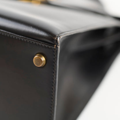 Hermes Kelly 28 Box Calfskin Black- Q Circle Stamp - photo 6