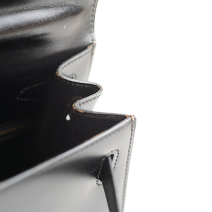 Hermes Kelly 28 Box Calfskin Black- Q Circle Stamp - photo 11