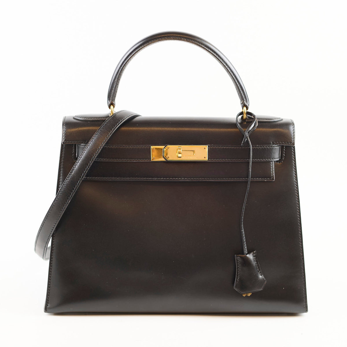 Hermes Kelly 28 Box Calfskin Black- Q Circle Stamp - photo 14