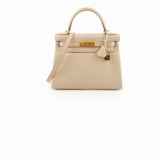 Hermes Kelly 28 Retourne Evercolour Beton C Stamp - photo 1