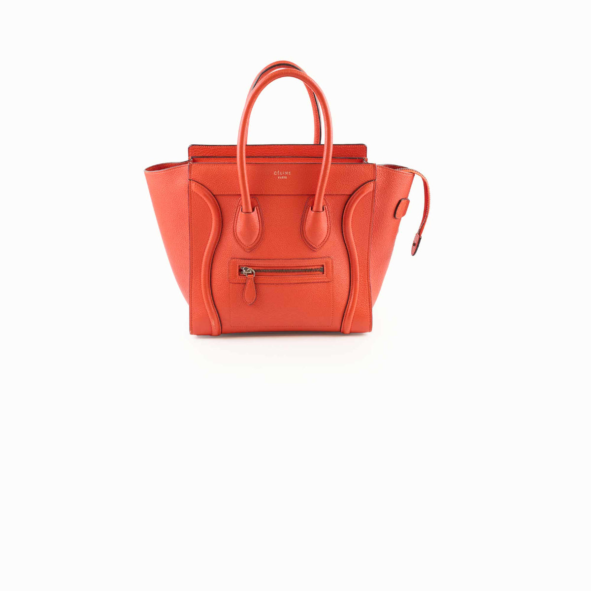 Celine Micro Luggage Grained Calfskin Red - photo 1