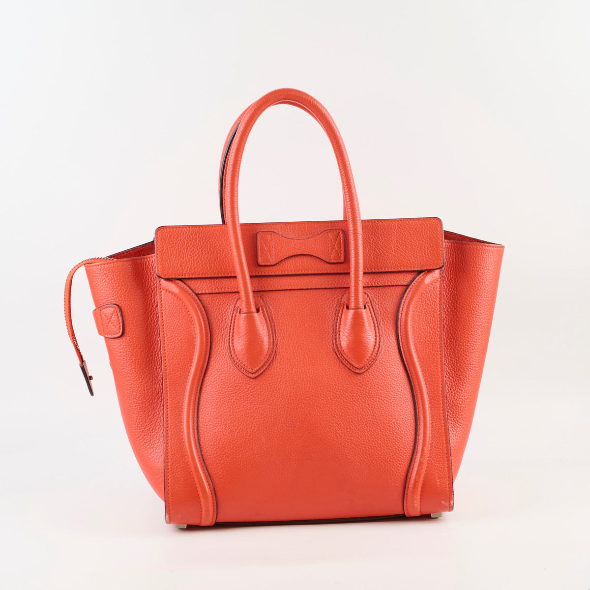 Celine Micro Luggage Grained Calfskin Red - photo 2