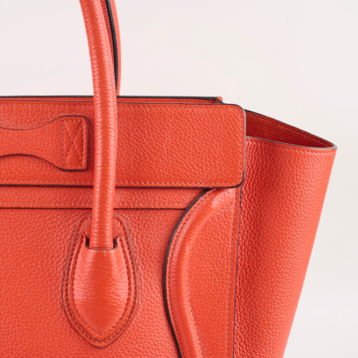 Celine Micro Luggage Grained Calfskin Red - photo 5