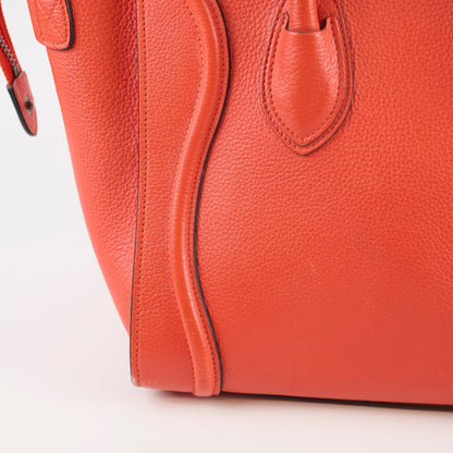 Celine Micro Luggage Grained Calfskin Red - photo 7