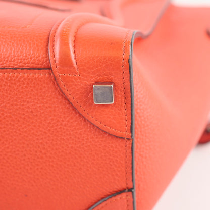 Celine Micro Luggage Grained Calfskin Red - photo 13