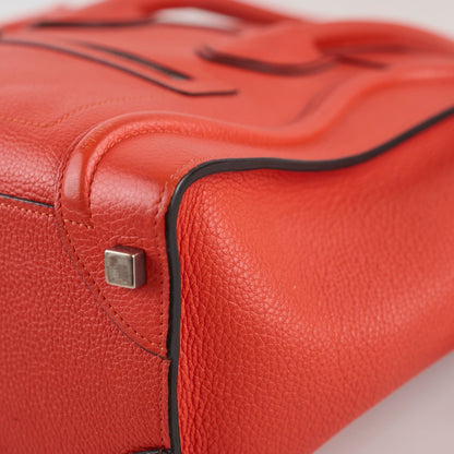 Celine Micro Luggage Grained Calfskin Red - photo 14