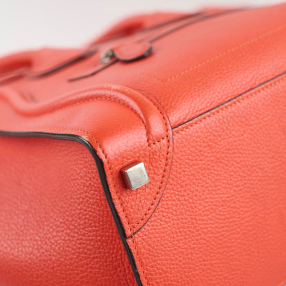 Celine Micro Luggage Grained Calfskin Red - photo 11