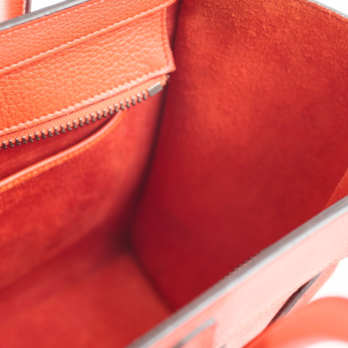 Celine Micro Luggage Grained Calfskin Red - photo 9