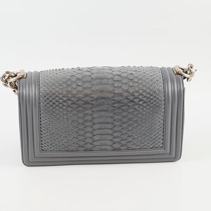 Chanel Boy Old Medium Grey Python (20 Series) - photo 2