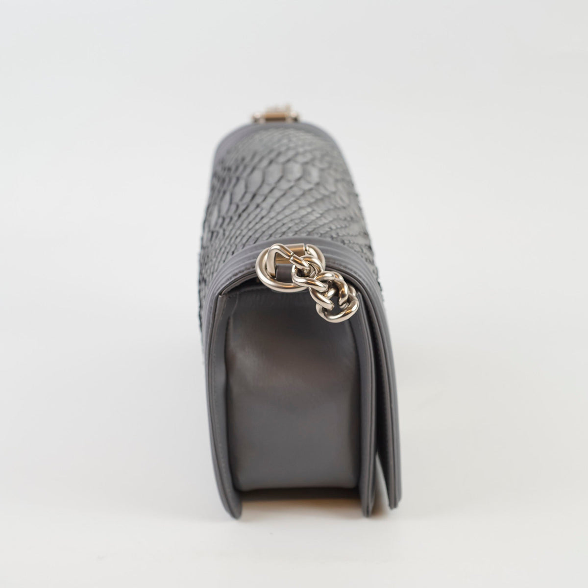 Chanel Boy Old Medium Grey Python (20 Series) - photo 3