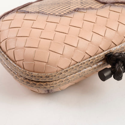 Bottega Veneta Exotic Python Clutch Dusty Pink Blush - photo 9