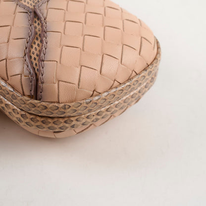 Bottega Veneta Exotic Python Clutch Dusty Pink Blush - photo 10