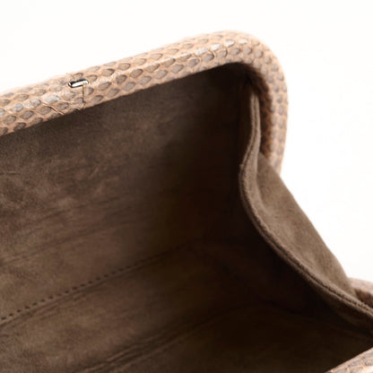 Bottega Veneta Exotic Python Clutch Dusty Pink Blush - photo 5