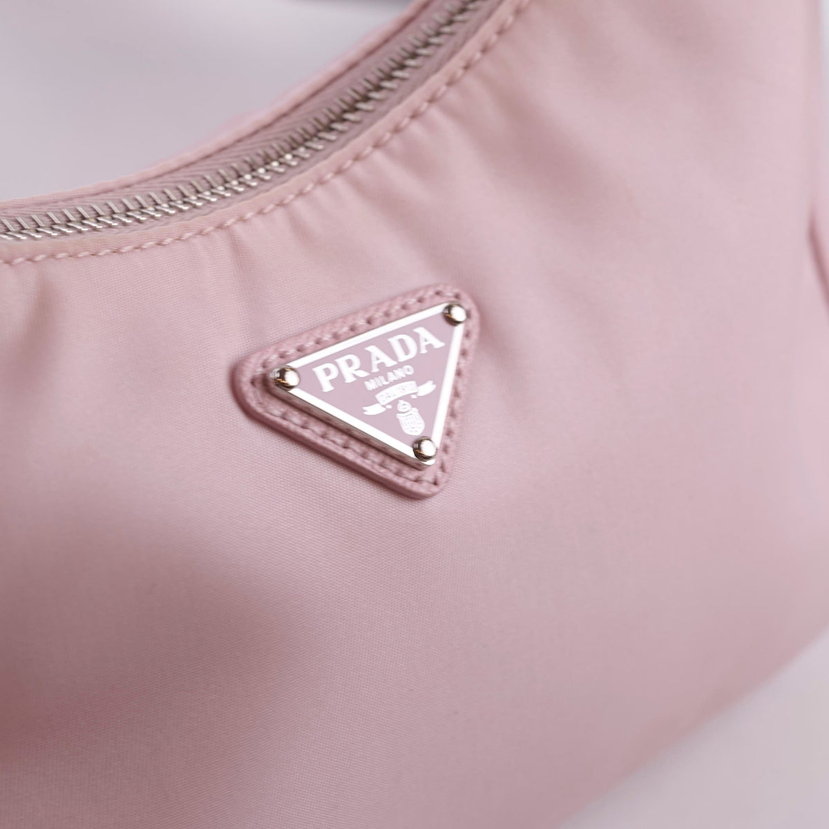 Prada Mini Re-edition 2000 Crossbody Pale Pink - photo 12
