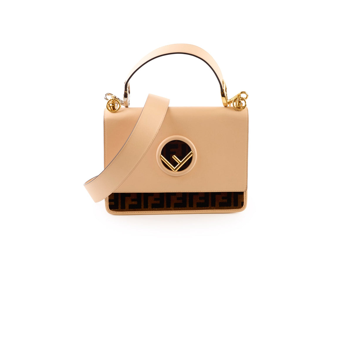 Fendi Kan I Shoulder Bag Beige - photo 1