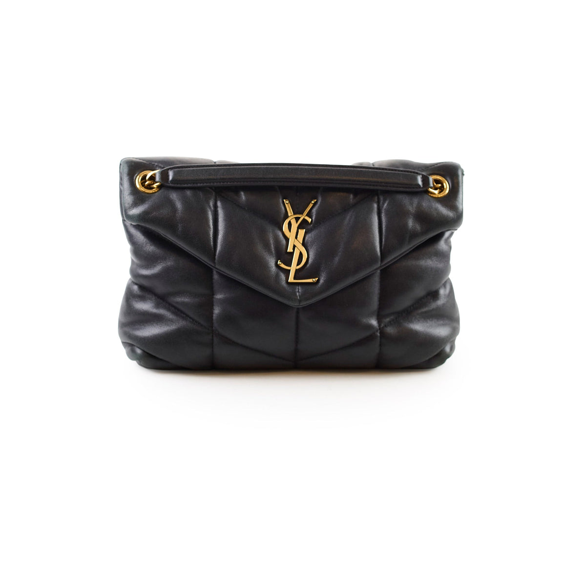 Saint Laurent Small Lou Puffer Black Lambskin - photo 1