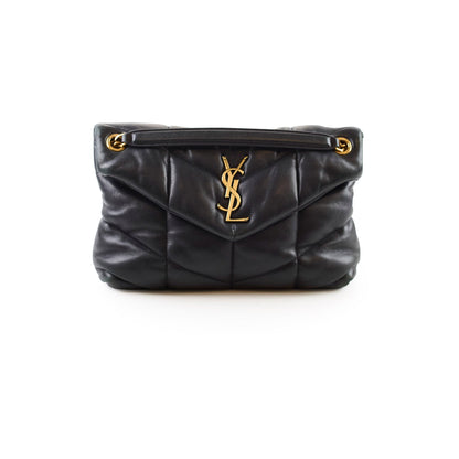 Saint Laurent Small Lou Puffer Black Lambskin - photo 1