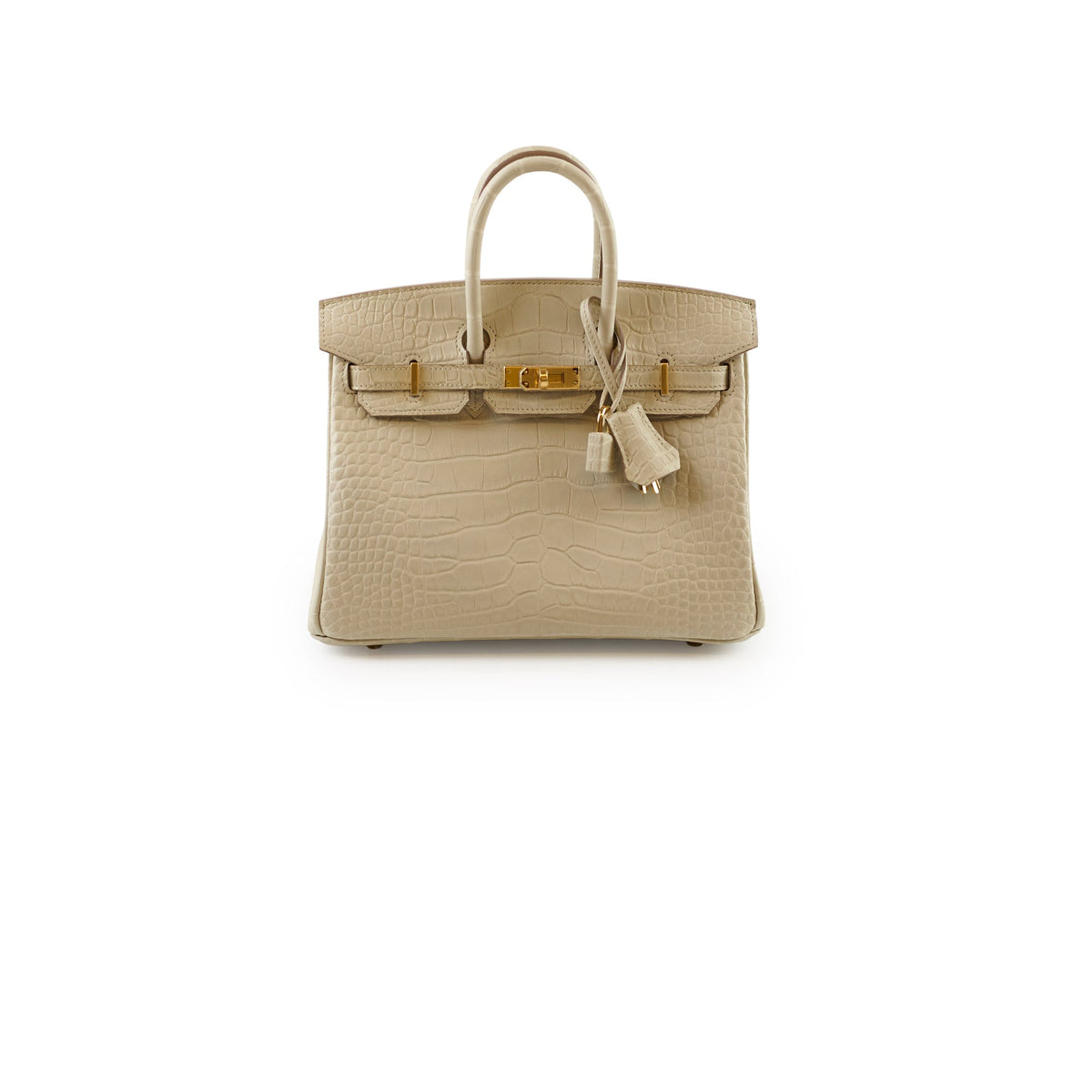 Hermes Birkin 25 Beton Alligator Matte B Stamp - photo 1
