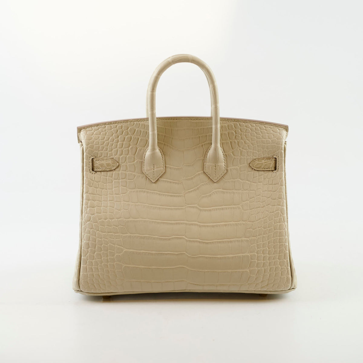 Hermes Birkin 25 Beton Alligator Matte B Stamp - photo 2