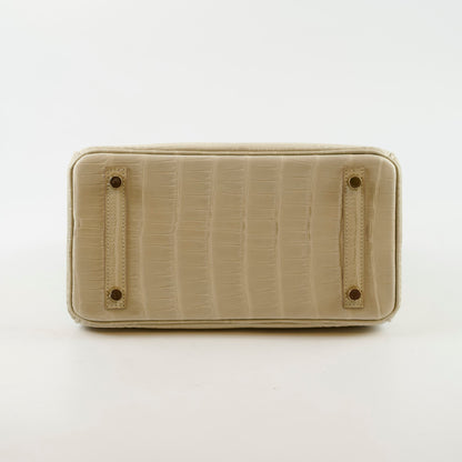 Hermes Birkin 25 Beton Alligator Matte B Stamp - photo 4