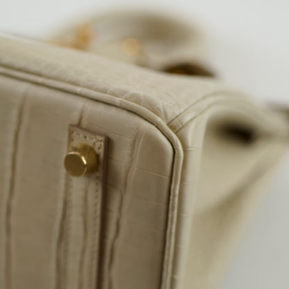 Hermes Birkin 25 Beton Alligator Matte B Stamp - photo 12
