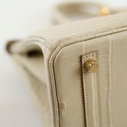 Hermes Birkin 25 Beton Alligator Matte B Stamp - photo 10