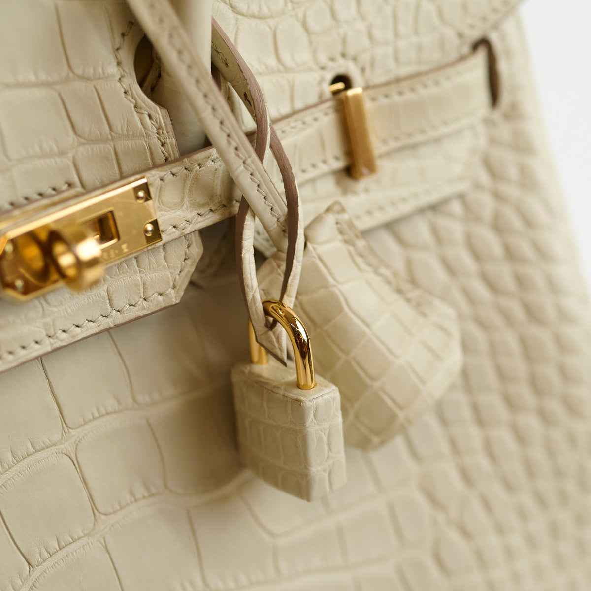 Hermes Birkin 25 Beton Alligator Matte B Stamp - photo 5
