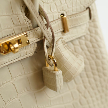 Hermes Birkin 25 Beton Alligator Matte B Stamp - photo 5