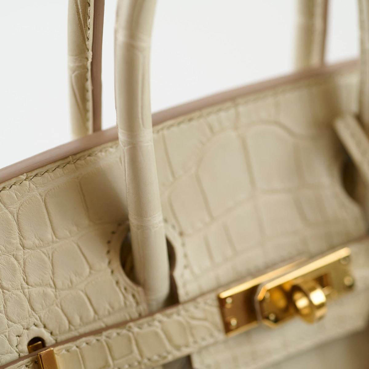 Hermes Birkin 25 Beton Alligator Matte B Stamp - photo 7