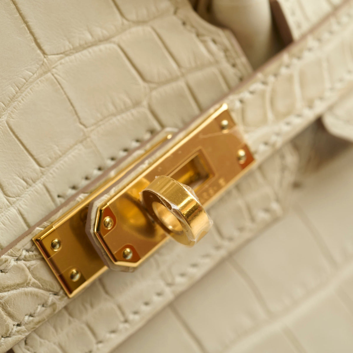 Hermes Birkin 25 Beton Alligator Matte B Stamp - photo 14