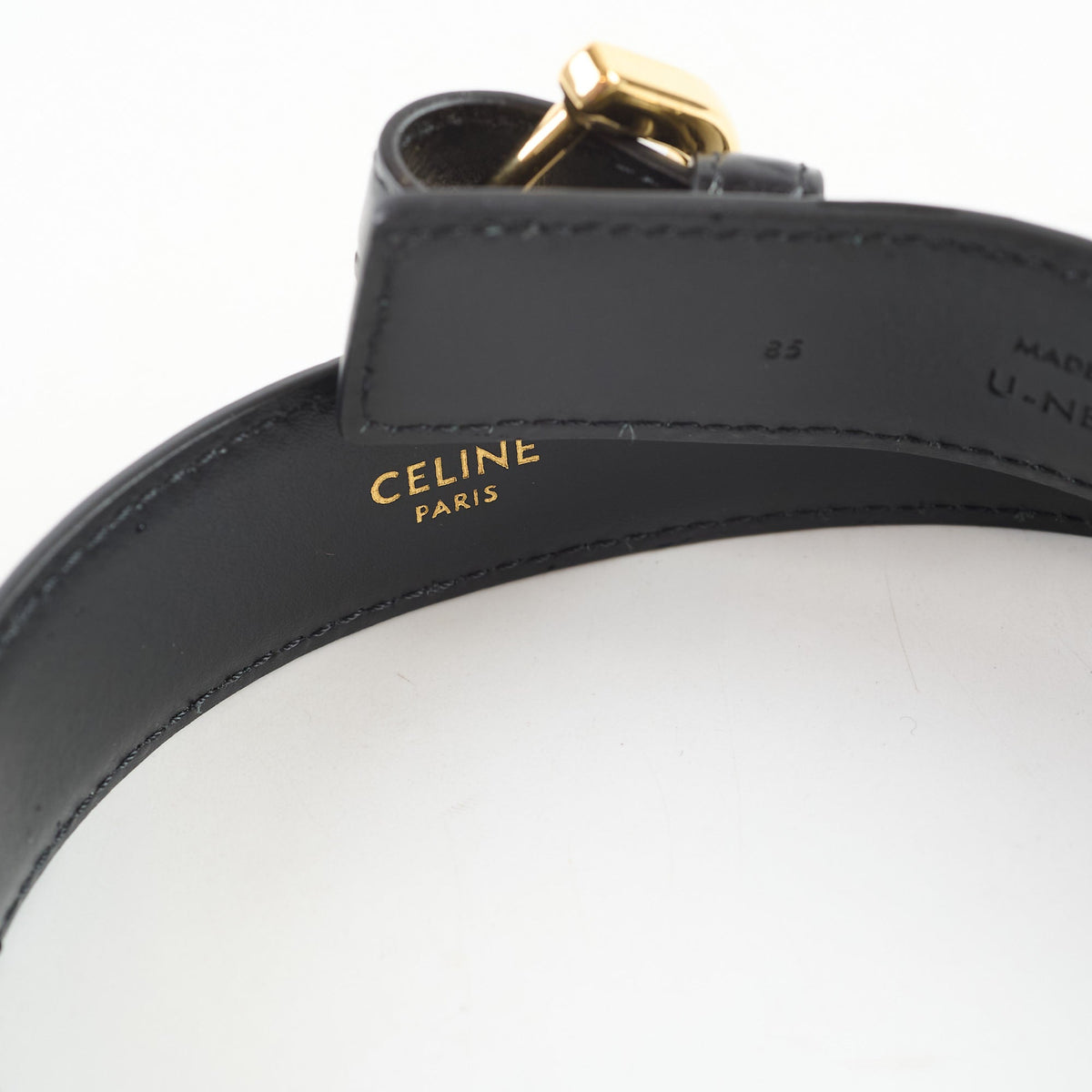 Celine Triomphe Horsebit Belt Black Size 85 - photo 7