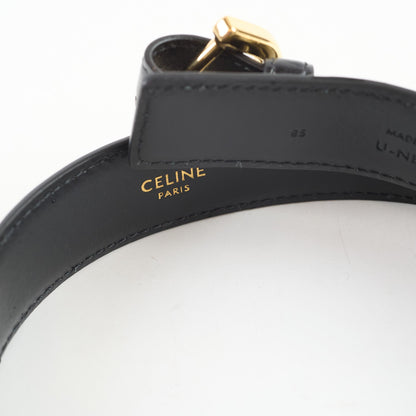 Celine Triomphe Horsebit Belt Black Size 85 - photo 7