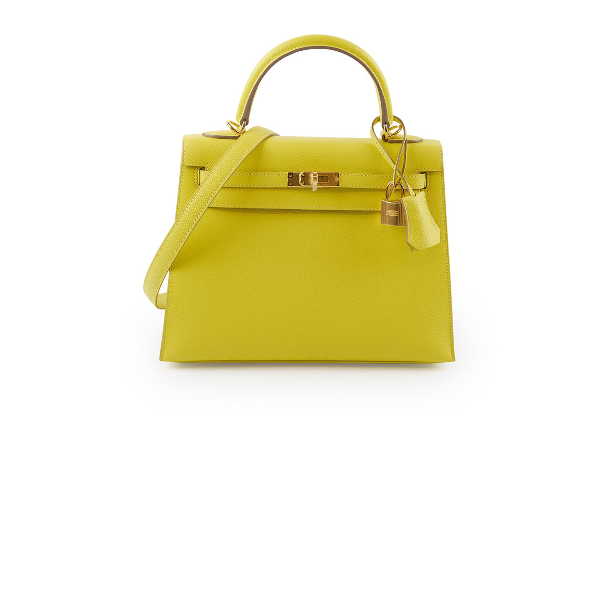 Hermes Kelly 25 Epsom Lime Y Stamp - photo 1
