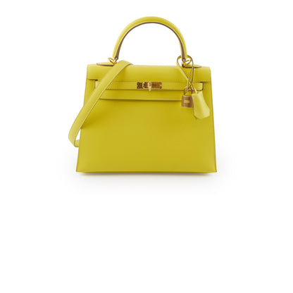 Hermes Kelly 25 Epsom Lime Y Stamp - photo 1