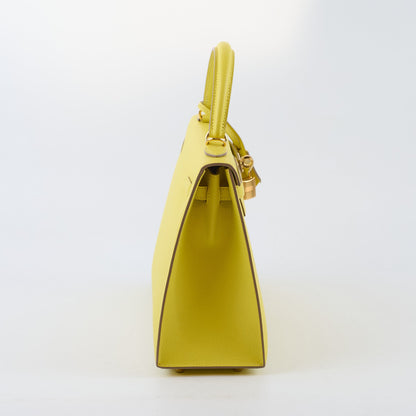 Hermes Kelly 25 Epsom Lime Y Stamp - photo 3