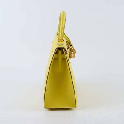 Hermes Kelly 25 Epsom Lime Y Stamp - photo 4