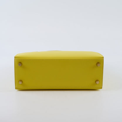 Hermes Kelly 25 Epsom Lime Y Stamp - photo 5