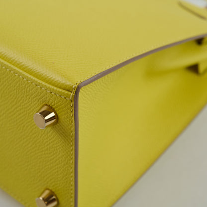 Hermes Kelly 25 Epsom Lime Y Stamp - photo 12