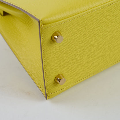 Hermes Kelly 25 Epsom Lime Y Stamp - photo 10