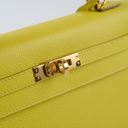 Hermes Kelly 25 Epsom Lime Y Stamp - photo 13