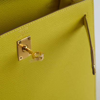 Hermes Kelly 25 Epsom Lime Y Stamp - photo 6