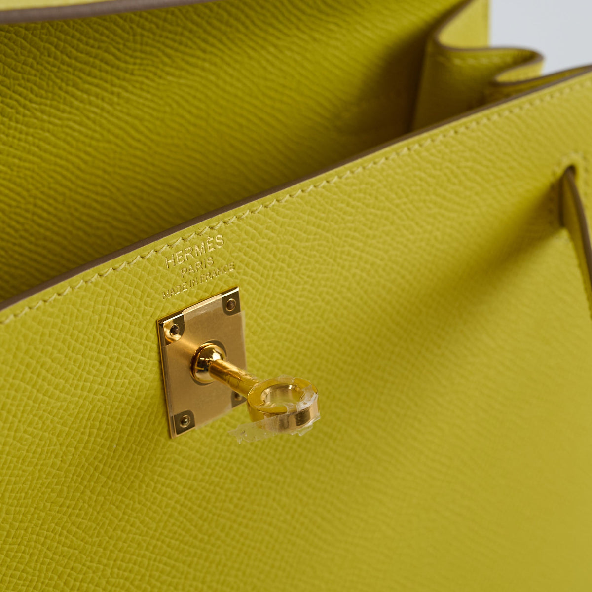 Hermes Kelly 25 Epsom Lime Y Stamp - photo 7