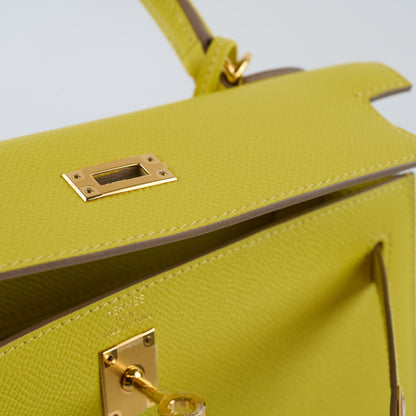 Hermes Kelly 25 Epsom Lime Y Stamp - photo 8