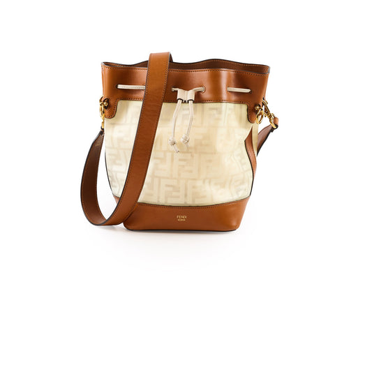 Fendi Grande Mon Tresor Bucket Zucca FF Monogram Bag White/Brown - photo 1