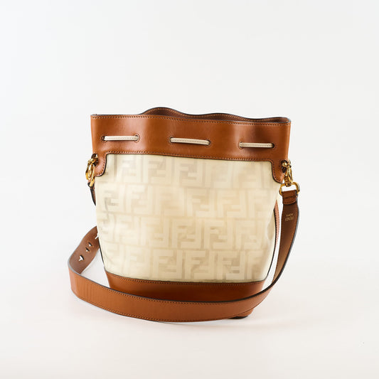 Fendi Grande Mon Tresor Bucket Zucca FF Monogram Bag White/Brown - photo 2
