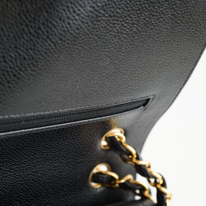 Chanel Double Flap Jumbo Black Caviar GHW - photo 14